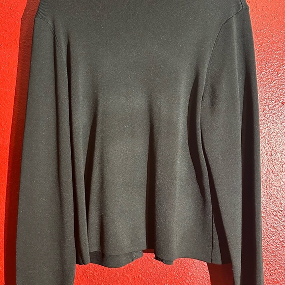 M.T.W.T 9-5 Black Cardigan With Faux Pearl And Gem Accents, Size XL - Picture 4 of 11